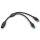 2-POLIGE SPLITTER | voor DUITS DT | Y-verdeler met kabel 25 cm
