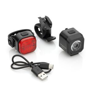 LED-fietsverlichtingsset | Accu | Oplaadbaar via USB | Hoek verstelbaar