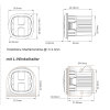 set van 4 CR06 - geel - HT-oplossing HTA1 - halve zwaailicht - flitser