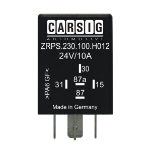 Tijdrelais met vertraging bij uitschakeling 24 V/10 A type D instelbaar met potentiometer/schakelaar 0,5 sec. -12 uur