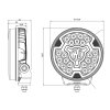 W257 - 7 inch langeafstandskoplamp - geel positielicht - Ref 17,5