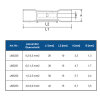 20 stuks stootverbinders, waterdicht, krimpbaar - 1,5-2,5 mm² - blauw