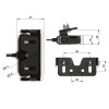 GX1700 achteruitrijlamp - extra plat - 1700 lm - 12 V/24 V - 350 mm kabel + Duits-DT - goedgekeurd