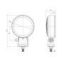 FT-364 SLIM Arbeitsschseinwerfer rund, breit streuend, 1600lm, 12V-24V, 1,5m Kabel