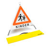 Faltsignal mit Warnsymbol VZ 136 - 70cm - KINDER - reflektierendes Warndreieck