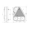 Edge LED Rückleuchten Set rechts + links - 174x206,5mm - 12/24V