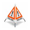 Faltsignal mit Warnsymbol VZ 101 - 70cm - POLIZEI - reflektierendes Warndreieck