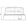 R65 Design zwaailicht BRILAR  - geel - 3 punten