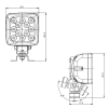 17 W werklamp / achteruitrijlamp