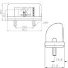 Kentekenplaatverlichting - zwart - 44 mm