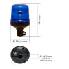 Rondomlicht SESTO - 11 knipperpatronen - blauw - DIN-bevestiging