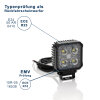RS1700 - LED-achteruitrijlamp / werklamp - 1700 lm -...