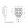 RS1700 - LED-achteruitrijlamp / werklamp - 1700 lm - hoekig - 12 V/24 V