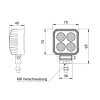 Achteruitrijlamp - RS1700 - geschikt voor DUITS DT - 12/24V - hoekig - 1700lm - montage/geschroefd