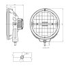 Verlichting voor lange afstanden CI7 met positielicht - 230 mm