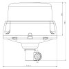 R65 Design zwaailicht BRILAR - dubbele flits - helder/geel - DIN