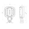 40W LED-werklamp 4000lm - extra plat - brede lichtbundel