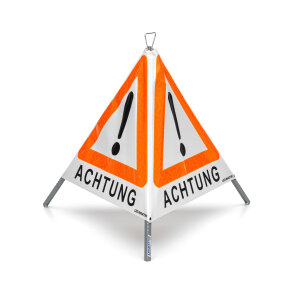 Vouwbord met waarschuwingssymbool VZ 101 - 70 cm - UNIVERSAL - daglichtreflecterend