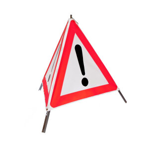 Vouwbord met waarschuwingssymbool VZ 101 - 70 cm - UNIVERSAL - daglichtreflecterend