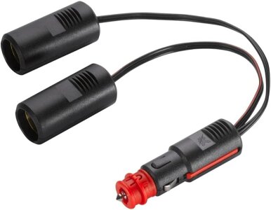 12V/24V auto-stekker 2-voudige adapter - met auto-stekker