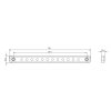Gecombineerd achterlicht/remlicht - 238 mm