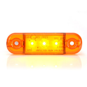 Zijmarkeringslamp - UR10 oranje - 12V/24V