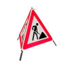Vouwbord met waarschuwingssymbool VZ 123 - 70 cm -...