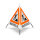 Vouwbord met waarschuwingssymbool VZ 123 - 70 cm - bouwplaats - daglichtreflecterend