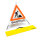 Vouwbord met waarschuwingssymbool VZ 123 - 70 cm - bouwplaats - daglichtreflecterend