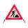 Vouwbord met waarschuwingssymbool VZ 123 - 70 cm - bouwplaats - daglichtreflecterend