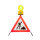 Vouwbord met waarschuwingssymbool VZ 123 - 70 cm - bouwplaats - daglichtreflecterend