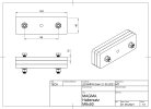 MAGMA LED-lichtbalk 120 cm met middendeel - geel