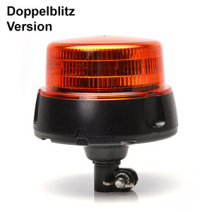 R65 Design zwaailicht BRILAR dubbele flits - oranje - plat