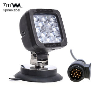 Extra LED-schijnwerper 17 W met 13-polige aanhangwagenstekker + magneetvoet