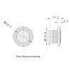 Zijmarkeringslamp BE20 - geel - rond - verzonken