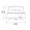 R65 Design zwaailicht BRILAR - geel - extreme hechting