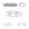 LED-achteruitrijlamp 154 - plat - 12/24V