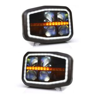 set van 2 hoofdkoplampen W188 LED, dynamische richtingaanwijzers, dagrijlicht, positielicht, dimlicht, grootlicht