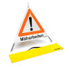 Vouwbord met waarschuwingssymbool VZ 101 - 70 cm - maaiwerkzaamheden - daglichtreflecterend